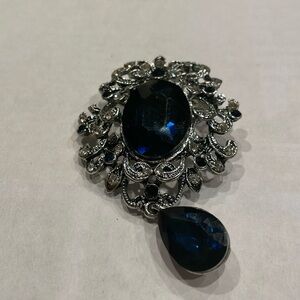 Sapphire Blue Brooch